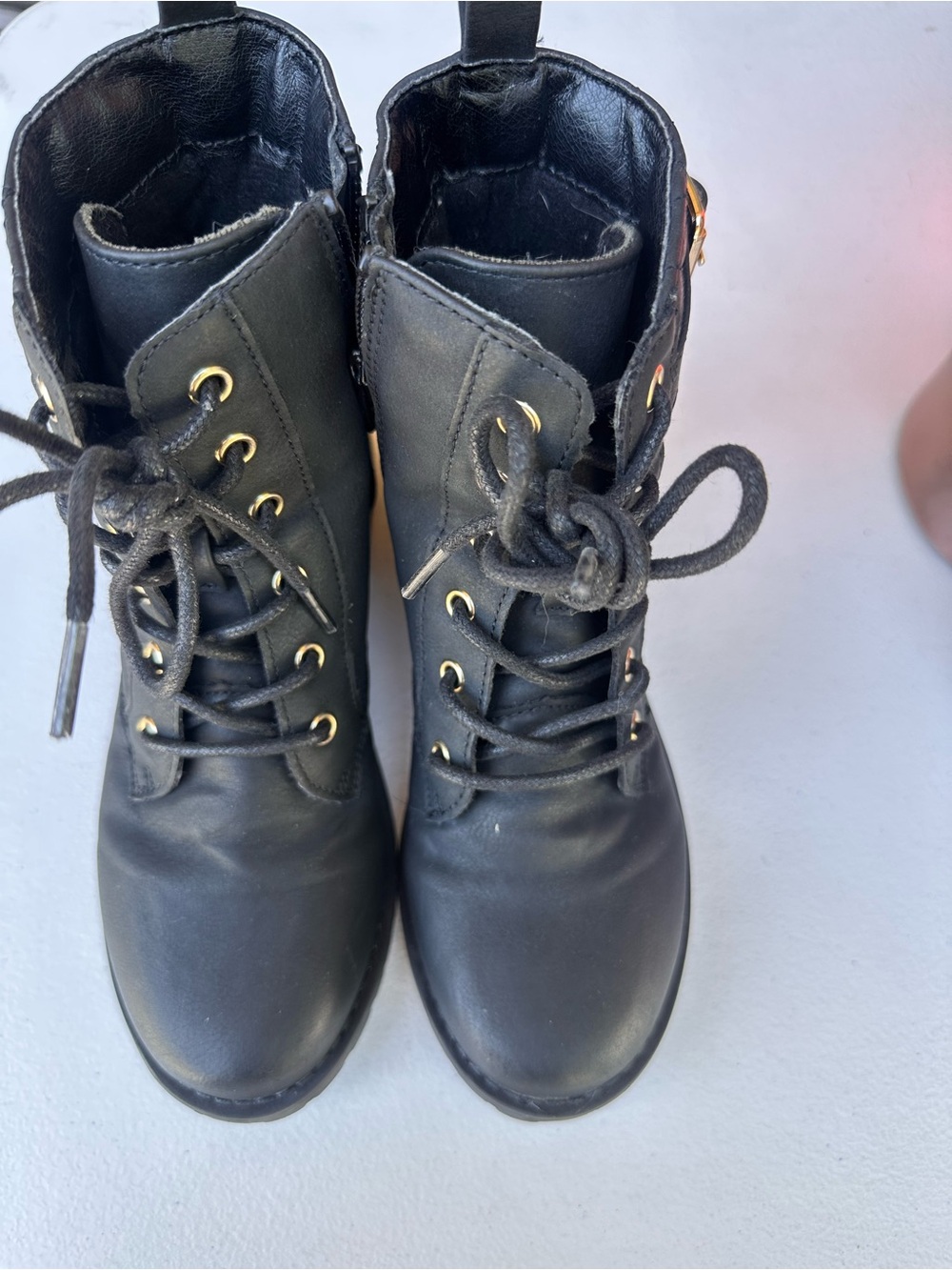 Black Lace-Up Women's Combat Boots